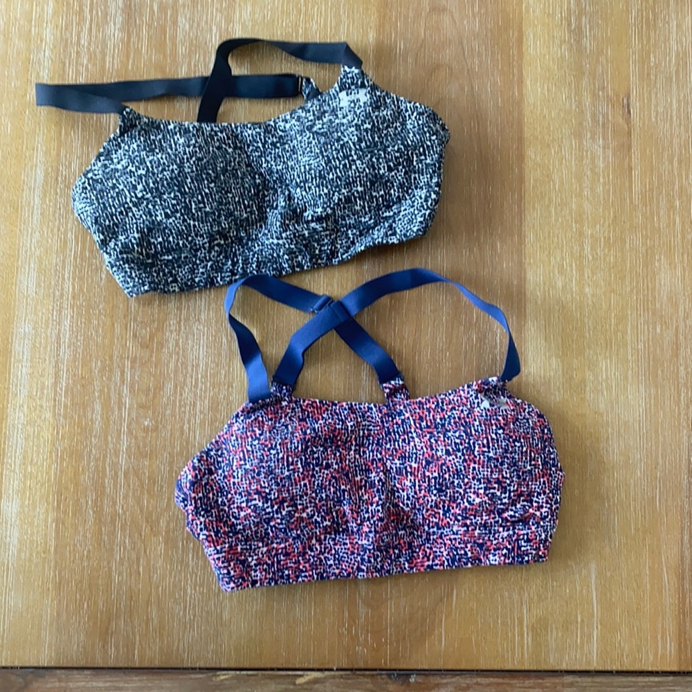 Two Patterned Under Armour Bras - Size Small - image 1